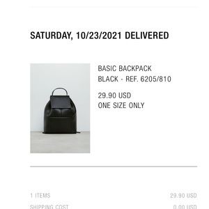 Basic zara backpack black